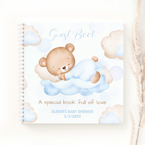We Can Bearly Wait Boy Baby shower Guest Book