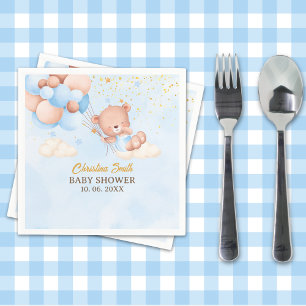 We Can Bearly Wait , Boy Baby Shower Napkins