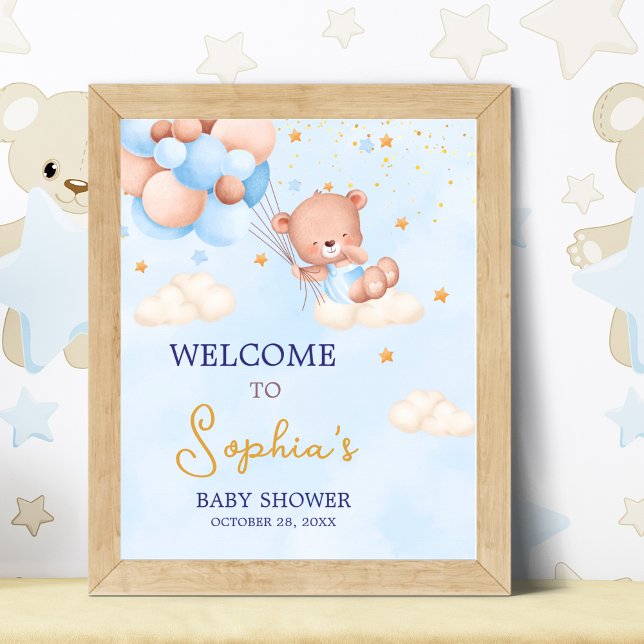 We Can Bearly Wait, Boy Baby Shower Poster (Creator Uploaded)