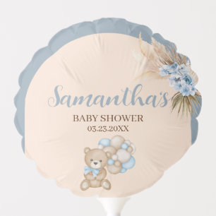 We Can Bearly Wait Boy Baby Shower Small Balloon