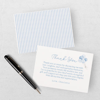We Can Bearly Wait Boy Baby Shower Thank You Card