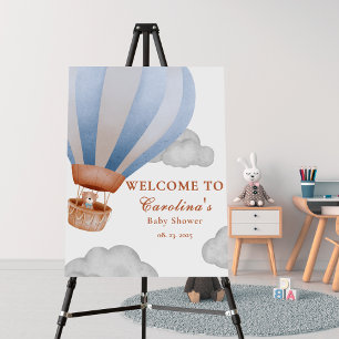 we can bearly wait Boy cub baby shower welcome Foam Board