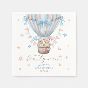 We Can Bearly Wait Boy Girl Twin Baby Sprinkle Napkins