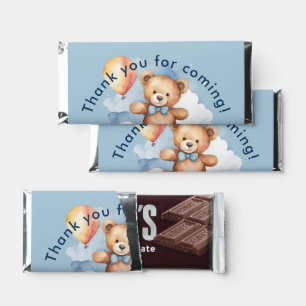 We Can Bearly Wait Boy Teddy Bear Baby Shower Hershey Bar Favors