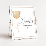 We Can Bearly Wait Brown Balloon Baby Drinks Poster<br><div class="desc">Make your event special with this Bear Balloon Baby Shower with our cute and lovely printable Drinks Sign featuring adorable Brown Bear Baby Shower theme. Download,  personalize,  and create lasting memories with this perfect touch for your joyous celebration!

BS686</div>