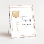 We Can Bearly Wait Brown Balloon Baby Favors Poster<br><div class="desc">Make your event special with this Bear Balloon Baby Shower with our cute and lovely printable Favors Sign featuring adorable Brown Bear Baby Shower theme. Download,  personalize,  and create lasting memories with this perfect touch for your joyous celebration!

BS686</div>