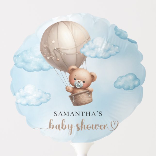 We can bearly wait brown bear hot air balloon (Front)