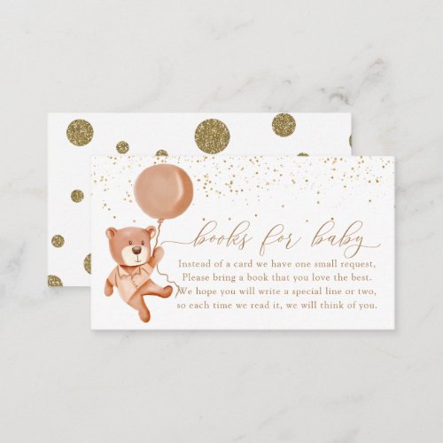 We Can Bearly Wait Brown Books for Baby Enclosure Card