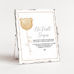 We Can Bearly Wait BrownBalloon Late Night Diapers Poster<br><div class="desc">Make your event special with this Bear Balloon Baby Shower with our cute and lovely printable Late Night Diapers Sign featuring adorable Brown Bear Baby Shower theme. Download,  personalize,  and create lasting memories with this perfect touch for your joyous celebration!

BS686</div>