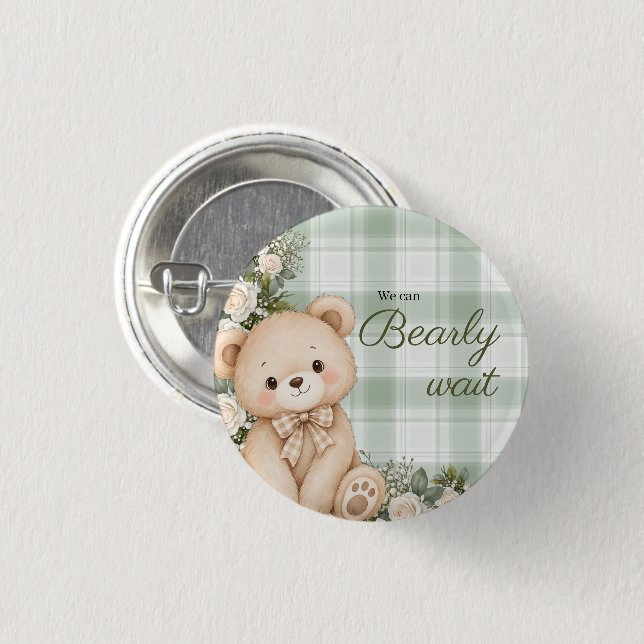 We can bearly wait button (Front & Back)
