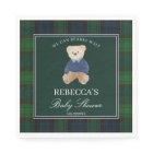 We can bearly wait classic plaid baby shower