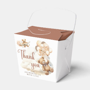 We Can Bearly Wait Cub Brown Baby Shower Favor Boxes