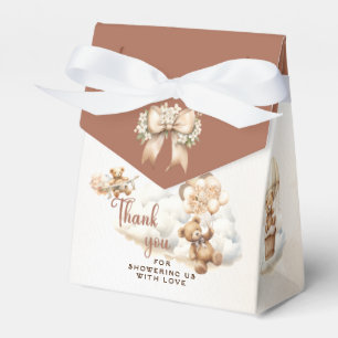 We Can Bearly Wait Cub Brown Baby Shower Favor Boxes