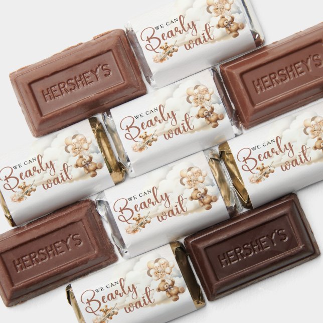 We Can Bearly Wait Cub Brown Baby Shower Hershey's Miniatures (Assorted)