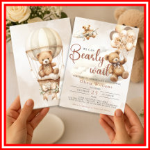 We Can Bearly Wait Cub Brown Baby Shower