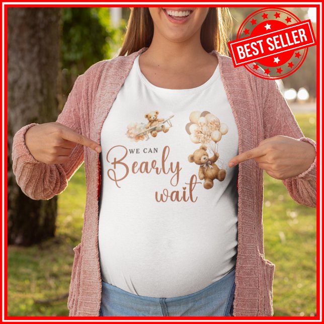 We Can Bearly Wait Cub Brown Baby Shower Tri-Blend Shirt (Creator Uploaded)