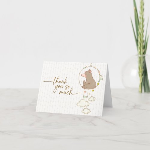 We Can Bearly Wait Custom Folded Thank You Cards