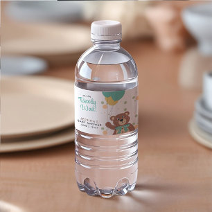 We Can Bearly Wait Cute Bear Baby Shower Favors Water Bottle Label