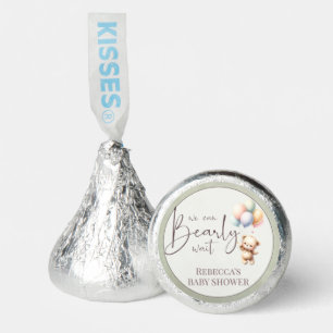 We can bearly wait cute bear balloon baby shower hershey®'s kisses®