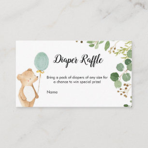 We Can Bearly Wait Diaper Raffle Enclosure Card