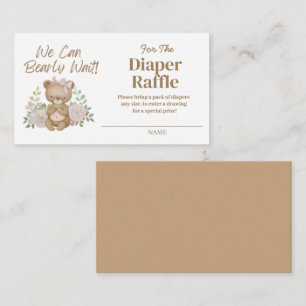 We Can Bearly Wait Diaper Raffle Enclosure Card