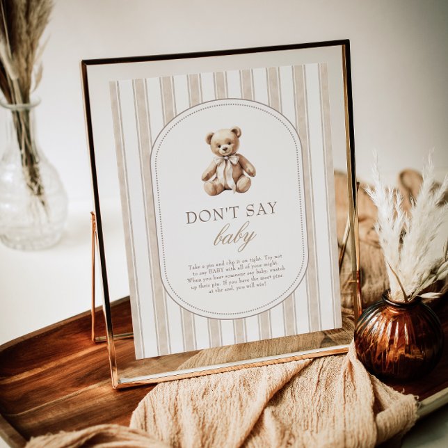 We Can Bearly Wait Don't Say Baby Game Sign (Creator Uploaded)