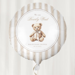 We Can Bearly Wait Elegant Baby Shower Balloon
