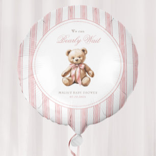 We Can Bearly Wait Elegant Baby Shower Balloon
