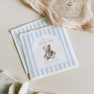 We Can Bearly Wait Elegant Baby Shower Napkins