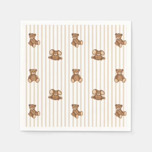 We Can Bearly Wait Elegant Baby Shower Napkins