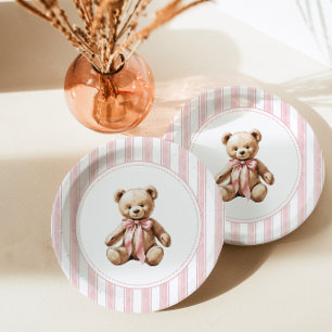 We Can Bearly Wait Elegant Baby Shower Paper Plate