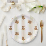 We Can Bearly Wait Elegant Baby Shower Paper Plates<br><div class="desc">We Can Bearly Wait Elegant Baby Shower</div>