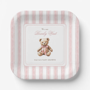 We Can Bearly Wait Elegant Baby Shower Paper Plates