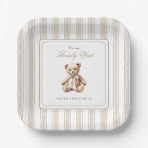 We Can Bearly Wait Elegant Baby Shower  Paper Plates