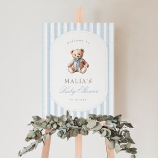 We Can Bearly Wait Elegant Baby Shower Welcome Foam Board