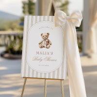We Can Bearly Wait Elegant Baby Shower Welcome