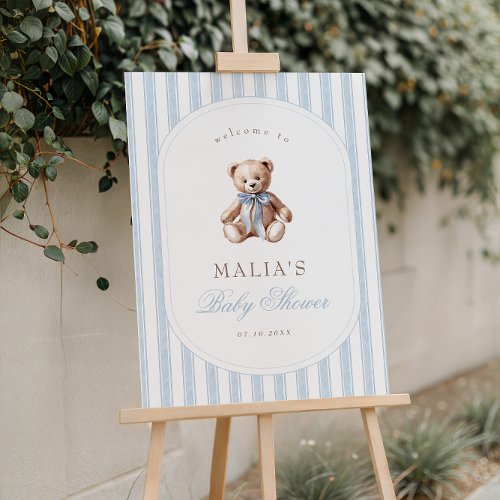 We Can Bearly Wait Elegant Baby Shower Welcome