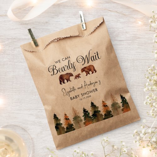 We Can Bearly Wait Fall Baby Shower Favor Bag