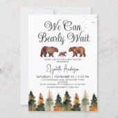 We Can Bearly Wait Fall Baby Shower  Invitation (Front)