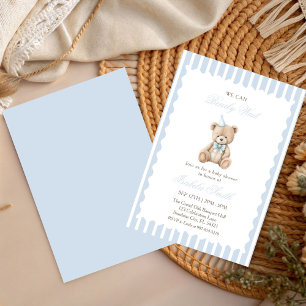 We Can Bearly Wait funny Teddy Bear Baby shower  Invitation