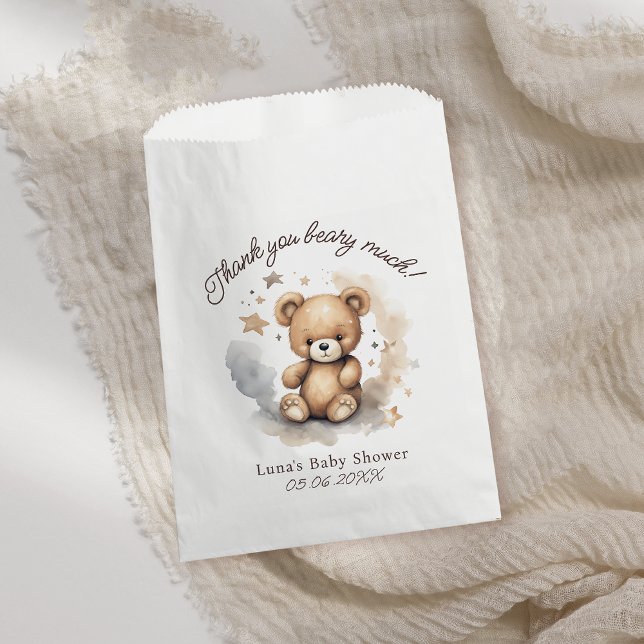 We Can Bearly Wait Gender Neutral Baby Shower Favor Bag (Creator Uploaded)