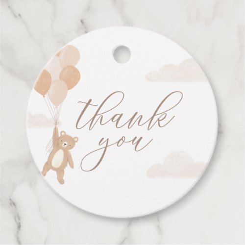 We Can Bearly Wait Gender Neutral Baby Shower Favor Tags