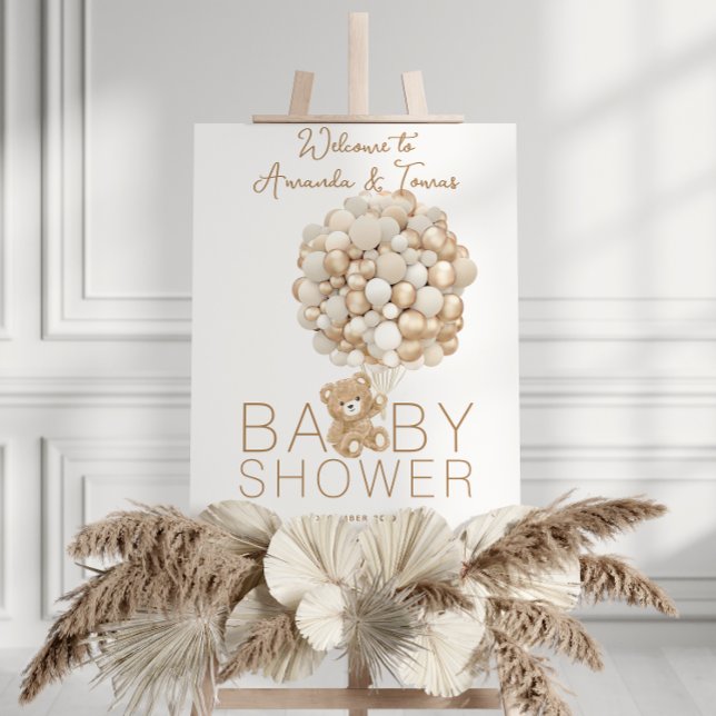 We can Bearly Wait Gender Neutral Baby Shower Foam Board (Creator Uploaded)