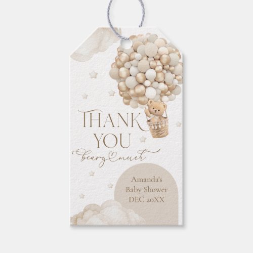We Can Bearly wait Gender Neutral Baby Shower Gift Tags