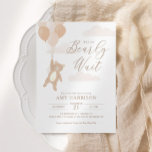 We Can Bearly Wait Gender Neutral Baby Shower Invitation<br><div class="desc">Can you bearly wait to meet the little one on the way? Celebrate with this elegant teddy bear themed baby shower invitation!</div>