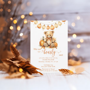 We Can Bearly Wait Gender Neutral Baby Shower Invitation