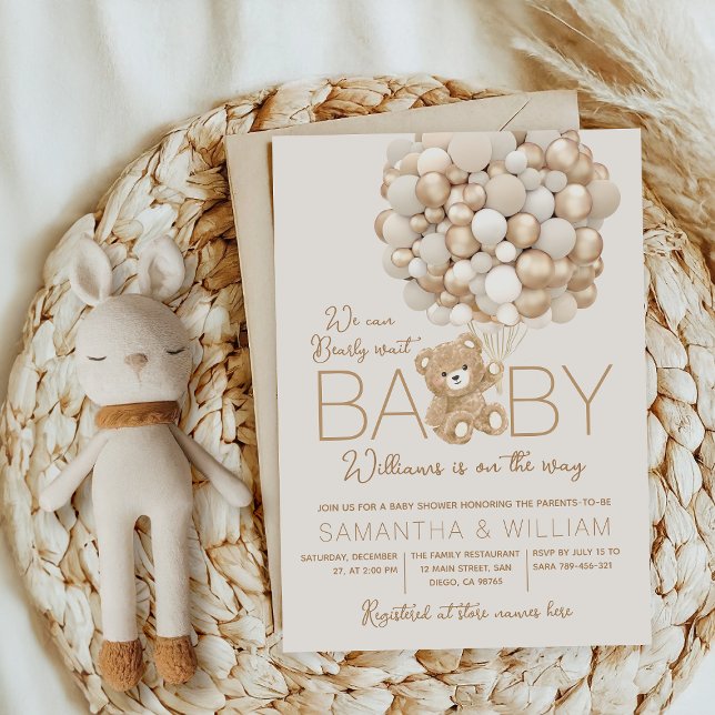 We can Bearly Wait Gender Neutral Baby Shower Invitation (Creator Uploaded)