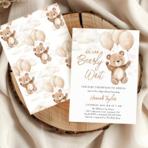 We Can Bearly Wait Gender Neutral Baby Shower