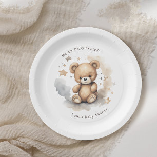 We Can Bearly Wait Gender Neutral Baby Shower Paper Plates