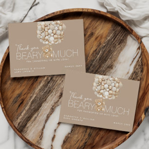 We can Bearly Wait Gender Neutral Baby Shower Thank You Card